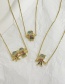 Fashion Gold-3 Brass Set Zircon Boys Pendant Necklace