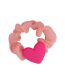 Fashion A Pink Mesh Pleated Heart Hair Band