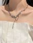 Fashion Silver Alloy Moonlight Tassel Patchwork Thorns Necklace