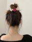 Fashion Rose Pink Fabric Pleated Heart Hair Tie