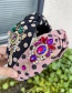 Fashion Black Fabric Alloy Diamond Inlaid Pearl Water Drop Polka Dot Headband (4cm)