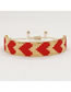 Fashion Gold Rice Bead Braided Beaded Heart Bracelet