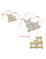 Fashion Golden Trumpet Copper Inlaid Zirconium Square Diamond Jewelry Accessories