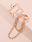 Fashion Gold Alloy Diamond Geometric Chain Tassel Ear Cuff Set