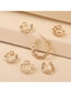 Fashion Gold Metal Geometric Cutout Chain Ear Cuff Set
