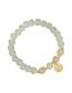 Fashion A Lucky Character Glass Beaded Medal Bracelet