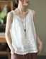 Fashion Light Coffee Cotton And Linen Hollow Crochet Sling