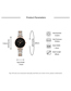 Fashion Black-faced Titanium Geometric Round Steel Band Watch
