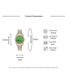Fashion Green Stainless Steel Diamond Geometric Steel Band Watch