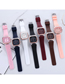 Fashion Pink 1 Silicone Square Dial Watch