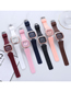 Fashion Brown Silicone Square Dial Watch