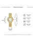 Fashion Gold Stainless Steel Diamond Geometric Steel Band Watch