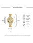 Fashion Gold Stainless Steel Diamond Geometric Steel Band Watch