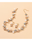 Fashion Gold Alloy Geometric Pearl Stud Necklace
