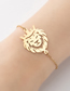 Fashion Gold Titanium Cutout Lion Bracelet