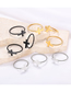 Fashion Butterfly - Gold Stainless Steel Butterfly Twist Ring