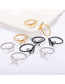 Fashion Circle - Gold Stainless Steel Circle Twist Ring