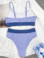 Fashion Purple Nylon High Waist Split Swimsuit