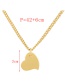 Fashion Gold Copper Bulky Chain Heart Pendant Necklace