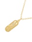 Fashion Gold-2 Bronze Zircon Geometric Pendant Necklace