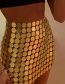 Fashion Gold Acrylic Sequin-paneled Skirt
