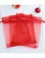 Fashion Big Red 30x40cm (100 Batches For A Single Color) Organza Zipper Bag