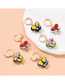 Fashion Gold Alloy Ceramic Butterfly Earring Set