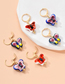 Fashion Gold Alloy Ceramic Butterfly Earring Set