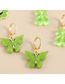 Fashion Green Alloy Drop Oil Flower Star Butterfly Earring Set