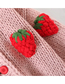 Fashion Pink Acrylic Knit Strawberry Cardigan Sweater