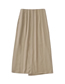 Fashion Khaki Woven Slit Skirt