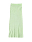 Fashion Green Geometric Knitted Slit Skirt