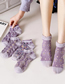 Fashion Five Pairs Lace Bubble Vintage Embossed Pattern Embroidered Cotton Socks Set