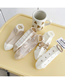 Fashion Five Pairs Cute Bear Heart Plaid Embroidered Cotton Socks Set