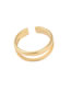 Fashion Gold Us6+52mm Stainless Steel Double Open Ring