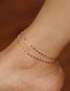 Fashion Rose Gold 20+3cm Titanium Steel Gold Plated Lip Chain Anklet