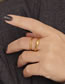 Fashion 4mm-gold Us7 Stainless Steel Shaped Glossy Ring