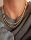 Fashion Rose Gold Stainless Steel Double Twist Chain Necklace