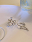 Fashion Silver Metal Diamond Tassel Irregular Ring