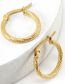 Fashion Gold Titanium Round Earrings