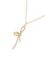 Fashion Gold Bronze Zircon Diamond Pendant Necklace
