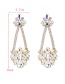 Fashion Ab Color Alloy Diamond Drop Earrings