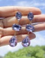 Fashion Purple Alloy Diamond Drop Earrings