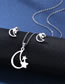 Fashion Xingyue-2 Titanium Star And Moon Stud Necklace Set