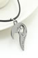 Fashion Silver Alloy Diamond Cutout Heart Necklace Set