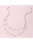 Fashion Color Alloy Color Rice Bead Flower Double Layer Necklace