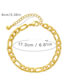 Fashion Gold Copper Gold Plated Geometric Chain Bracelet