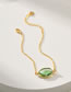 Fashion Green Pure Copper Irregular Glass Diamond Bracelet