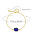 Fashion Blue Pure Copper Irregular Glass Diamond Bracelet