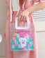 Fashion Flower Bunny Pvc Transparent Cartoon Tote Bag
